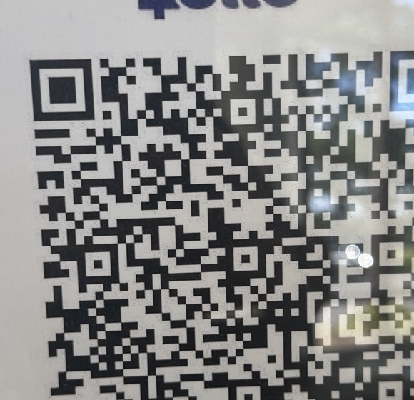 Photographed Conexus Workspace Zelle QR code
